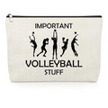 Volleyball Lover Makeup Bag Volleyball Gifts for Women Players Teams Daughter Friends Sister Inspirational Cosmetic Bag for Sport Lover End of Season Christmas Birthday Present Zipper Travel Pouch - color: Volleyball Makeup Bag