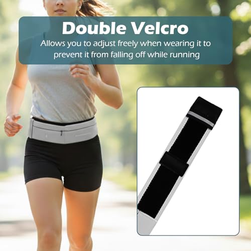 Slim Running Belt for Men and Women, Running Waist Pack - color: Grey-medium