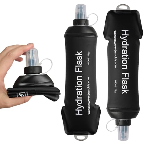 2x Soft Flask 500ml Foldable Hydration Flask Reusable