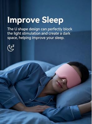 Cooling Gel Eye Mask for Puffy Eyes, Migraine & Headache Relief, Full Eye-Area Cold Compress for Eyes & Temples, FSA Eligible HSA Reusable Eye Ice Pack for Swelling & Post-Surgery Recovery - color: Pink