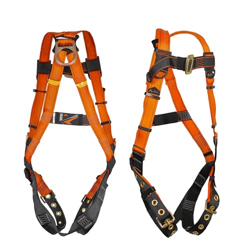 Malta Dynamics Warthog Safety Harness for Construction – Fall Protection Harness with Back D-Ring, Fall Indicators, & Chest and Leg Buckles, OSHA & ANSI Compliant (3XL) - size: 3X-Large