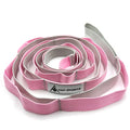 Stretching Strap Yoga Strap with Loops for Physical Therapy, Non-Elastic - color: Pink/Light Gray