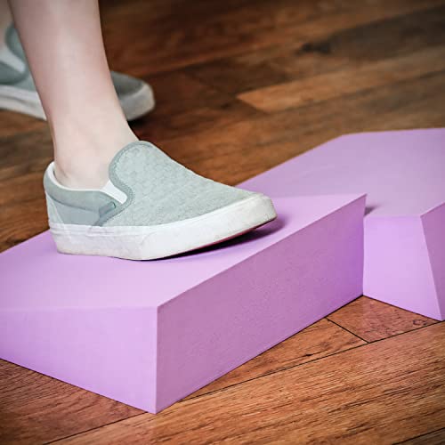 12" Foam Incline Stretch Wedge - Set of 2 - by Trademark Innovations (Purple) - color: Purple