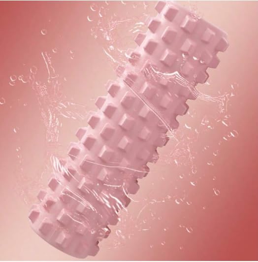 4 in 1 Foam Roller Set, Trigger Point Foam Roller with Massage Stick & Massage Ball, Deep Tissue Muscle Massage Tool for Pilates Yoga Fitness Full Body Relaxation - color: Pink