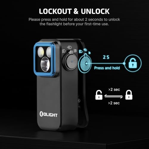 OLIGHT Oclip Pro Rechargeable EDC Clip-on Flashlight, Black - color: Black