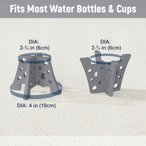 NiHome Silicone Water Bottle Drying Racks Set of 3 with Drip Tray,Cheese Style for Faster Drying,Bottle Dryer Racks Fit for Stanley YETI Cups Owala Sports Bottle Baby Bottle Thermoses Mugs - color: Dark Gray