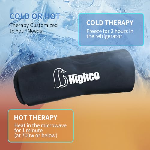 Pack of 1,Elbow Gel Ice Packs Wrap Freeze Sleeve for Injury Hot & Cold Compression,360° Coverage Ice Knee Sleeve Cold Wrap for Sprains, Arthritis, Elbow Pain, Tendonitis (Black,S)