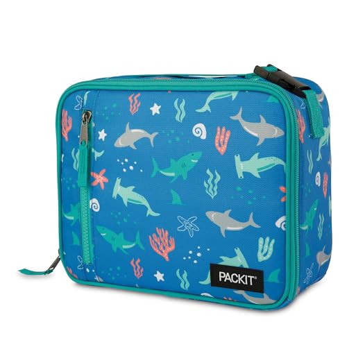 PackIt Freezable Classic Lunch Box, Sea Shark - color: Sea Shark