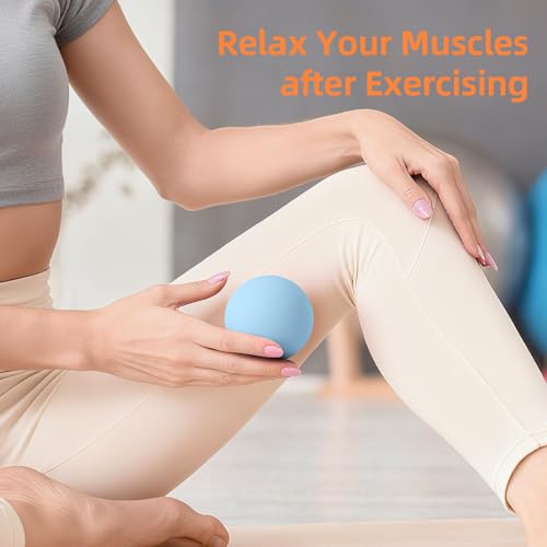 Massage Lacrosse Ball for Myofascial Release, Trigger Point Therapy - color: Blue