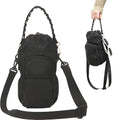 Wongeto Water Bottle Holder with Strap,25oz/40oz/64oz Water Bottle Carrier Sling Bag with Phone Pocket Crossbody Adjustable Shoulder with Hand Strap for Walking - color: Black