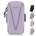 Running Phone Holder Women Men,Reflective Stripe Armband 7.5" Purple - color: 04 - Purple