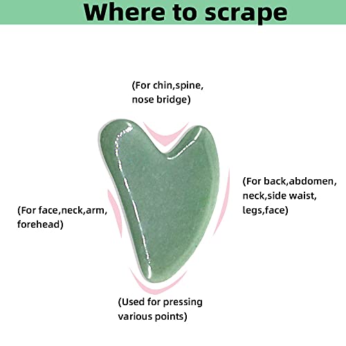 Gua Sha Facials Tools for Jaw Massage Tools Board Natural Jade Stone for SPA Acupuncture Therapy Trigger Point Treatment - style: P