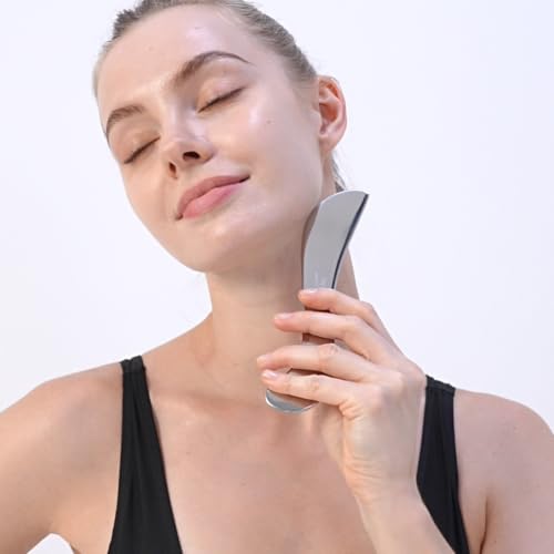 BYYDDIY-Travel Version Specifically for Facial Lifting and Body Massage Tool, Stainless Steel Muscle Scraper Tool, Gua Sha Tool for Physical Therapy Tools,Scraping Tool for Soft Tissue (4-S) - style: 4S