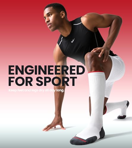 RUIXUE Compression Socks Men Women, Graduated 15-20mmHg Support Breathable for Travel Flight Running Cycling Daily Use