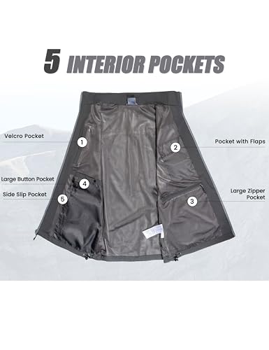 Little Donkey Andy Men's Lightweight Quick Dry Vest Windproof Sleeveless Jacket with 11 Pockets for Travel Fishing Hiking - color: Dark Grey, size: XX-Large