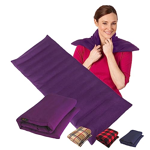 SunnyBay Extra Large Microwavable Heating Pad, 10x24 inch, 2.8 lb, Purple - color: Unscented Purple