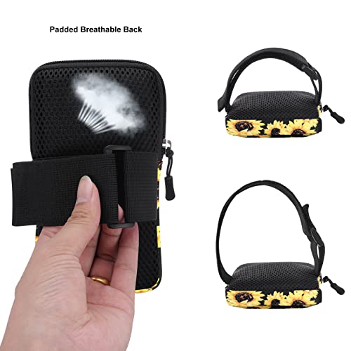 Cell Phone Armbands Pouch for Women Running Bag Compatible with Cellphone 6.28 Inches Full-Screen, Sunflower - color: Sunflower