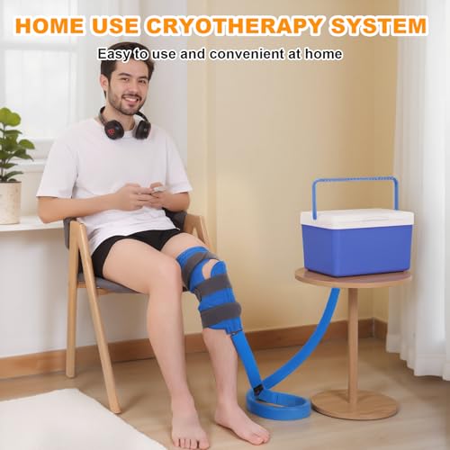 Cold Therapy Ice Machine for Knee After Surgery, Ice Machine for Shoulder After Recovery Care - Cryotherapy Freeze Kit with Universal Pad for Joint Ice Therapy, Post-Surgery Pain Relief Device