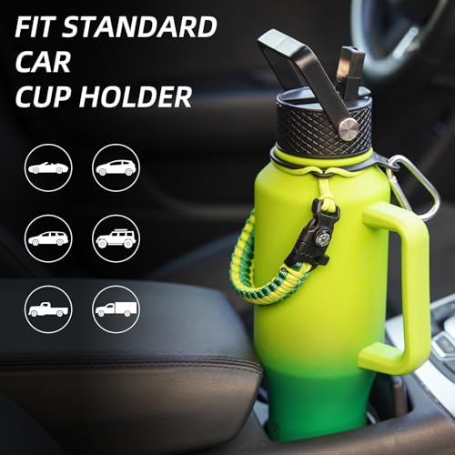 BJPKPK 35oz Insulated Water Bottle with Handle & Straw Lid, Stainless Steel - color: Mint, style: 35oz-Side Handle