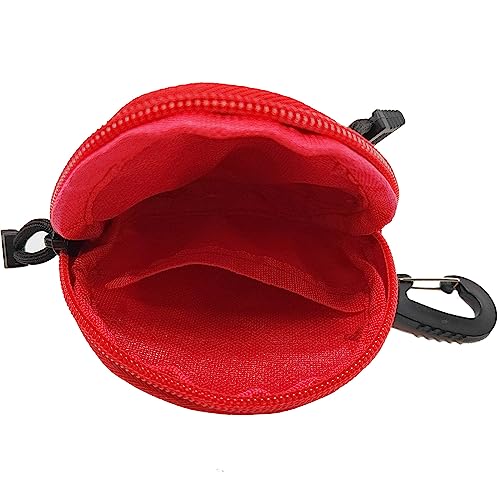 1000D Laser Cut Coin EDC Pouch Change Purse Tactical Round Zipper Bag - color: RED SET 1