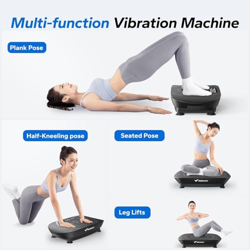 MERACH CV30 Pro Curved Vibration Plate Exercise Machine, Powerful & Quiet - color: Black