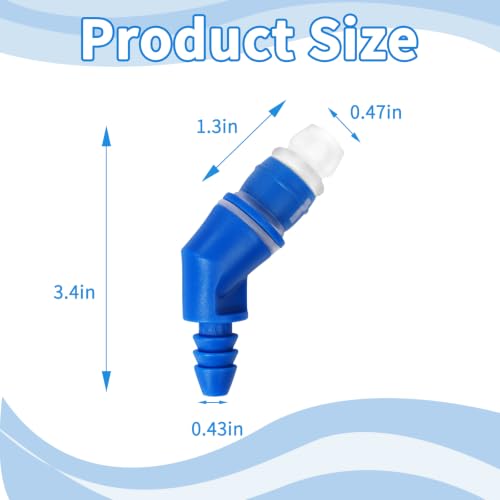 Hydration Bladder Bite Valve Replacement Mouthpiece Fit for Any Water Backpack and Most Brands, with Manual Switch Valve - color: 2 Pack 4502 degree blue-B