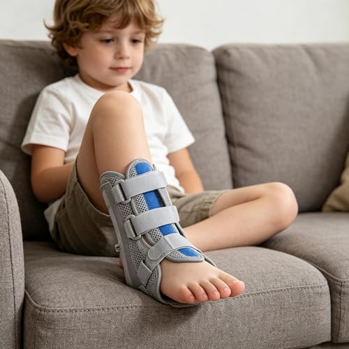 Kids Pediatric Ankle Brace, Neoprene Ankle Splint with Adjustable Straps, Universal Fit, Lightweight Support (Small) - size: Small