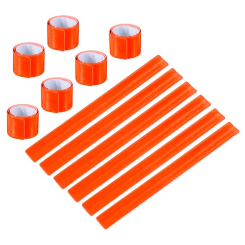 PATIKIL Reflective Slap Bands Snap Bracelet - color: Orange Red