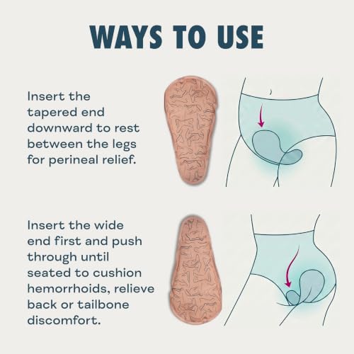 Nyssa Between-Legs Ice/Heat Pack – Reusable Hot & Cold Therapy Pad for Postpartum Birth Recovery – Contoured Design for Comfort & C-Section Support – Fits FourthWear Underwear