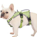 Huntboo Escape Proof Dog Harness, Dachshund Harness, Reflective Dog Harness with Handle, Durable,Adjustable Vest for Small Medium Large Dogs Walking, Training, and Running Gear (Green,M) - color: Green, size: Medium(Pack of 1)