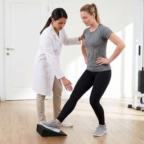 4 Pcs Foam Wedge Squat Wedges for Yoga - 9"L x 5.9"W x 2.4"H EVA Foam Incline Slant Boards for Calf Stretching, Squats, Workout & Exercise