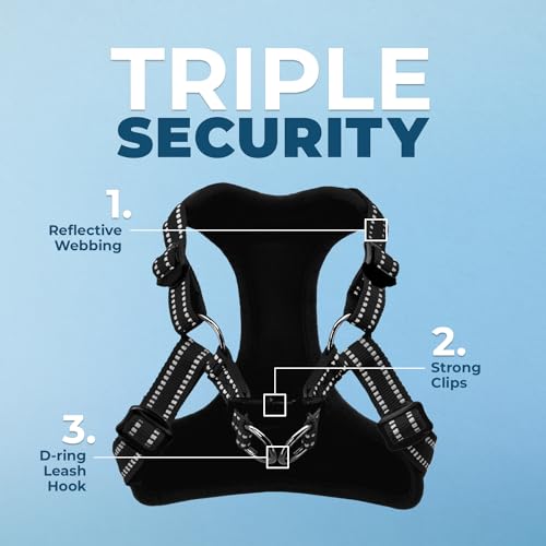 Voyager Step-in Flex Adjustable Dog Harness - Black, Medium - color: Harness (Black), size: M