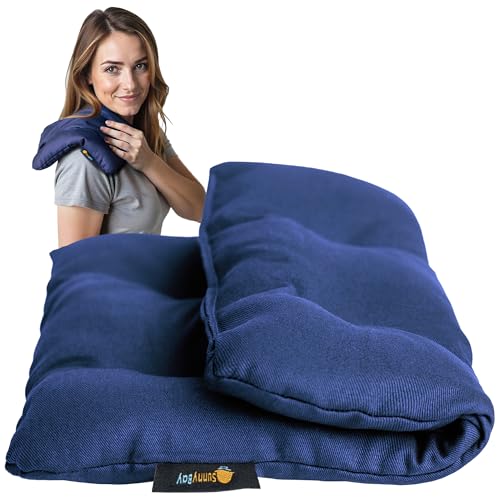 SunnyBay Lava Sand Microwavable Heating Pad, 8x12 inch, 4 lb, USA Made - color: Blue