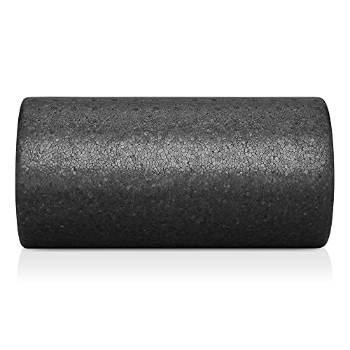 Philosophy Gym 12" High-Density Foam Roller for Exercise, Massage, Muscle Recovery - Round, Black - color: Black