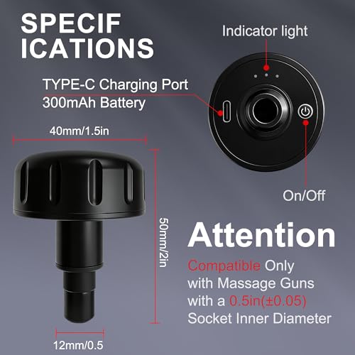 LEERCON Heating Head for Small Massage Gun - color: H1-black