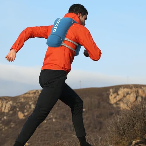 INOXTO Running Hydration Vest Backpack,Lightweight Insulated Pack with 1.5L Water Bladder Bag Daypack for Hiking Trail Running Cycling Race Marathon for Women Men - color: Blue white