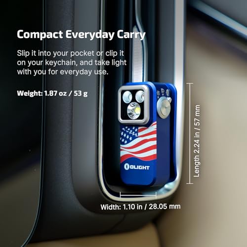 OLIGHT Oclip Pro S Rechargeable EDC Clip-on Flashlight, Stars Stripes - color: Stars & Stripes Edition