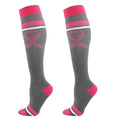 Junely Compression Socks for Women Knee High Socks Funny - color: C-pinkribbon