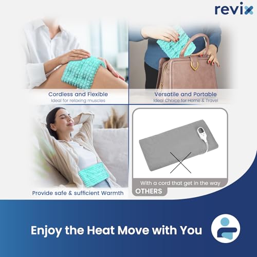 REVIX Microwavable Heating Pad, 6 x 12 Moist Heat Pad, Warm Compress - size: 6 x 12", style: Green