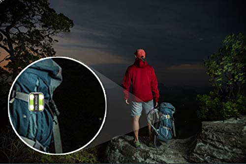 Clip-on LED Safety Light, Rechargeable, Powerful, Perfect for Walking, Jogging, Running, Working, Nursing, Camping at Night - with Four Light Modes (Reflective Green) - color: Reflective Green