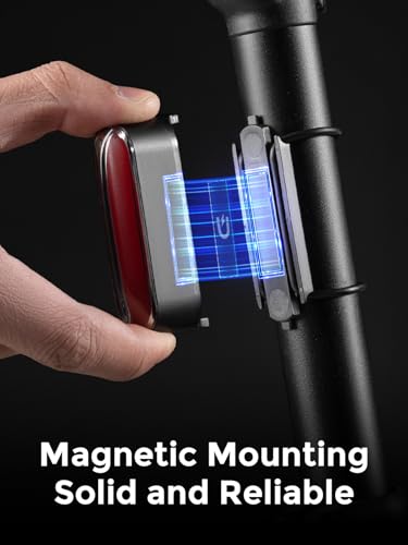 ROCKBROS Magnetic Bike Tail Light,Rechargeable,IPX6 Waterproof,7 Modes