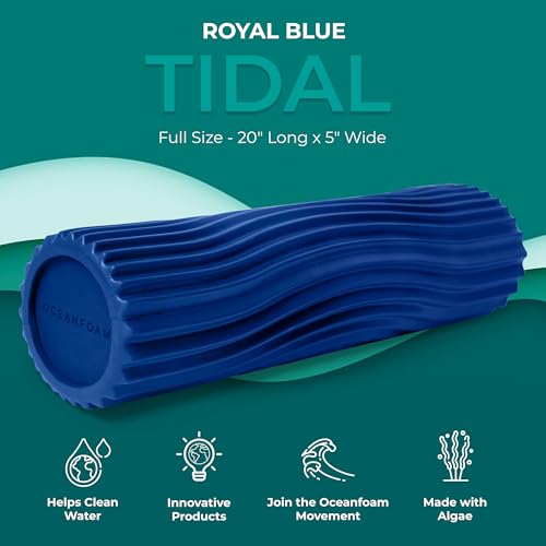 Oceanfoam Tidal Roller - Massage Foam Roller for Exercise (Royal Blue) - color: Royal Blue