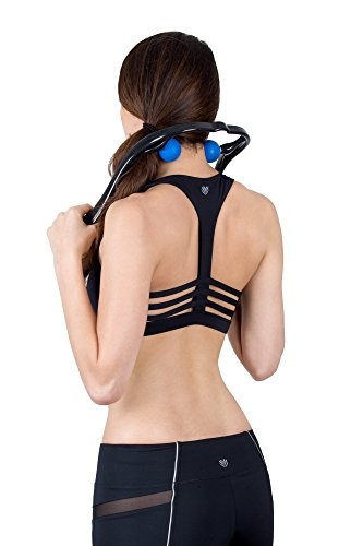LuxFit Neck Massager, Neck and Shoulder Shiatsu Deep Tissue Trigger Point Manual Self Muscle Massage