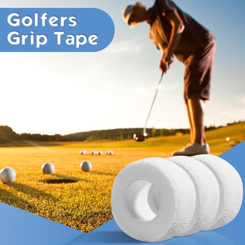 Shappy 4 Rolls Golf Grip Tape Golf Athletic Tape for Fingers Bandage