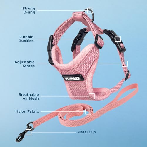 Voyager Escape-Proof Step-in Harness & Leash - Pink, XXS - color: Pink, size: XXS (Chest: 11.5 - 14")
