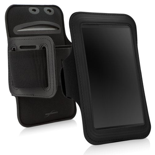 BoxWave Case Compatible with Apple iPhone SE (2020) - Sports Armband, Adjustable Armband for Workout and Running - Jet Black