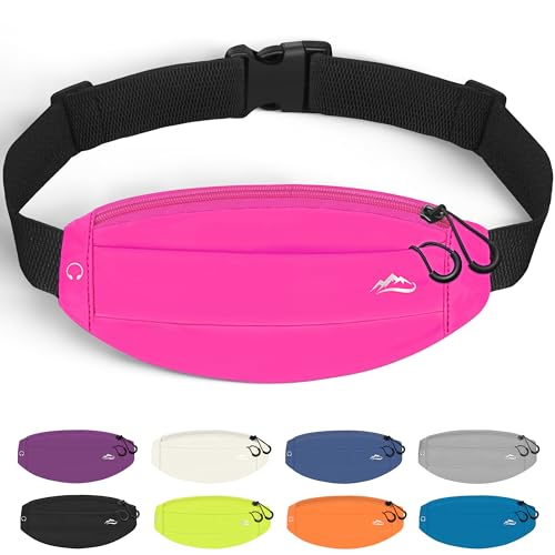 Running Fanny Pack Whole Bag Reflective, Running belt for Women &Men,Sweatproof Phone Holder Workout, Running Waist Pack(rose) - color: rose