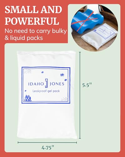 Ice Packs for Cooler - Reusable & Refreezable - for Breastmilk Storage, Lunch Boxes, Food, Camping - Long Lasting & Freezer Safe, TSA Approved