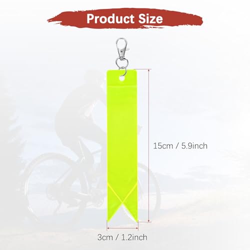 Safety Reflector Pendants - Reflective Safety Keychain Gear with Clips Use for Backpack & Running & Cycling - color: Lemon Yellow