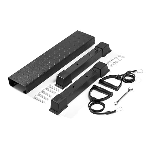 Steel Calf Raise Block, Heavy-Duty Stretch Platform, Leg Workout Equipment - color: BLACK-high(Resistance band)